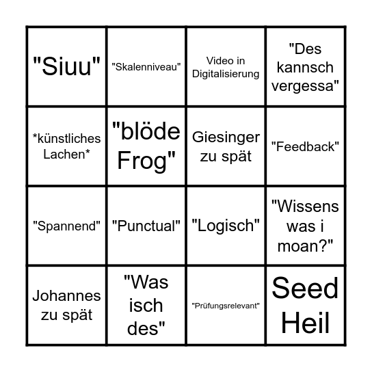 Bullshit Bingo Card