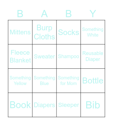 Lil Buddy Bingo Card