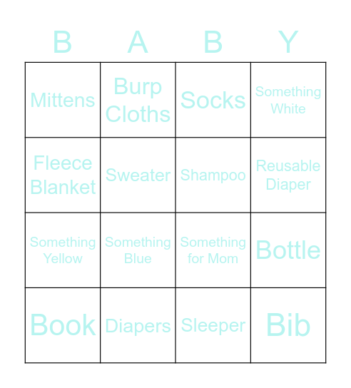 Lil Buddy Bingo Card