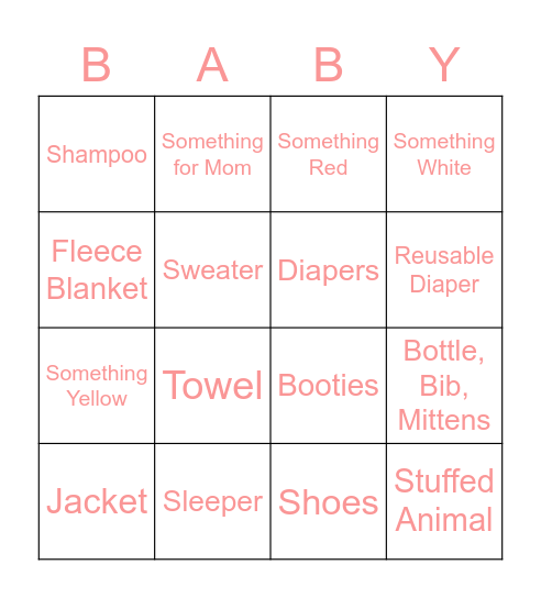 Lil Buddy Bingo Card