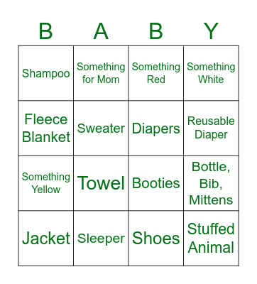 Lil Buddy Bingo Card