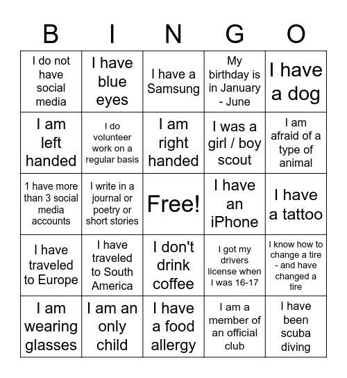 CSC Huddle Bingo Card