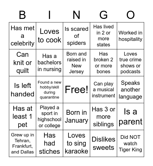 Bootcamp Bingo Card