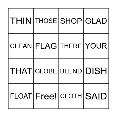 S&P 2 LIST 4 Bingo Card