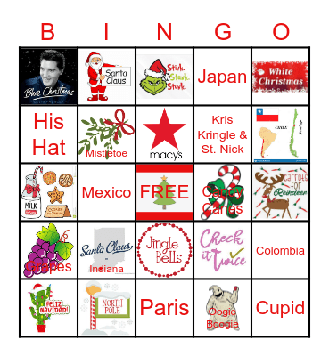 Holiday Bingo Card