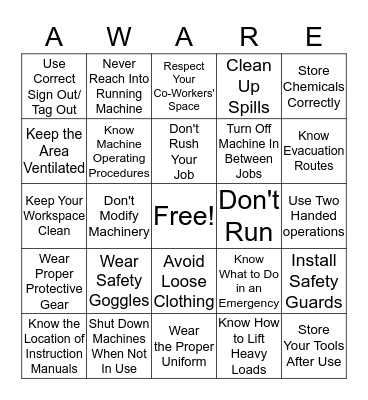 Company Bingo Card
