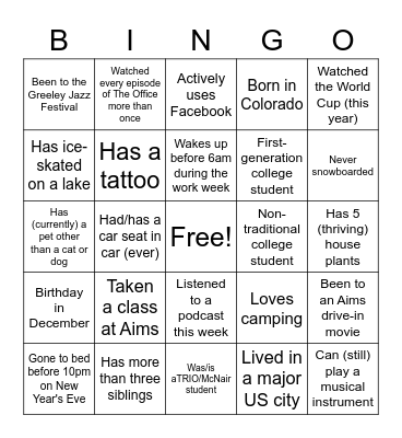 TC / TRIO / CDI - Fall 2022 Bingo Card