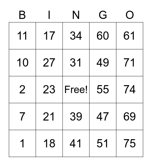 Bautista, Margaret Miles - Team Peanut Bingo Card