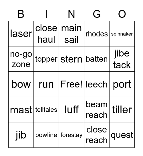 NAUTICAL BINGO Card