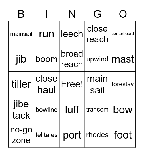 NAUTICAL BINGO Card