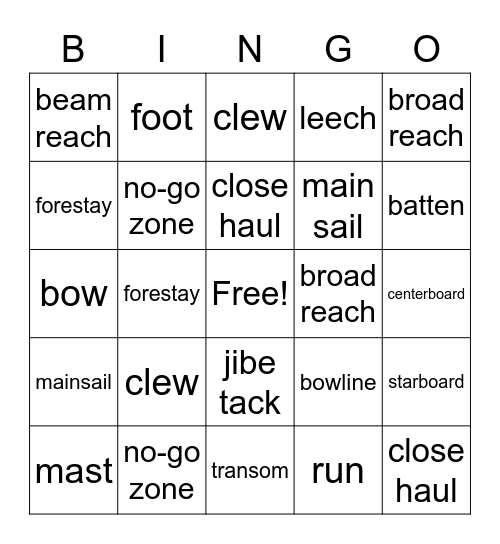 NAUTICAL BINGO Card