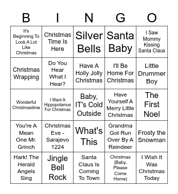 HOLIDAY FAVORITES Bingo Card