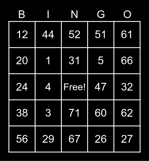 How Much Do You Know? Bingo Card