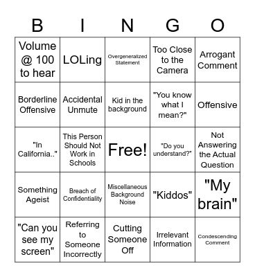 FINALS WEEK 2022 Bingo Card