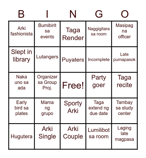 Human Bingo Card