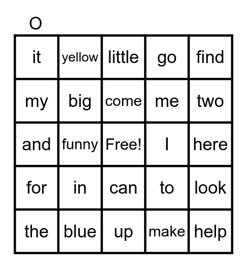 Bingo List 1 Bingo Card