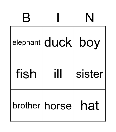 Ff Starter Bingo Card
