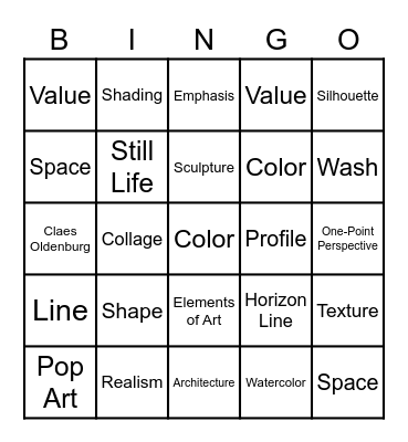 High School Test Bingo Card