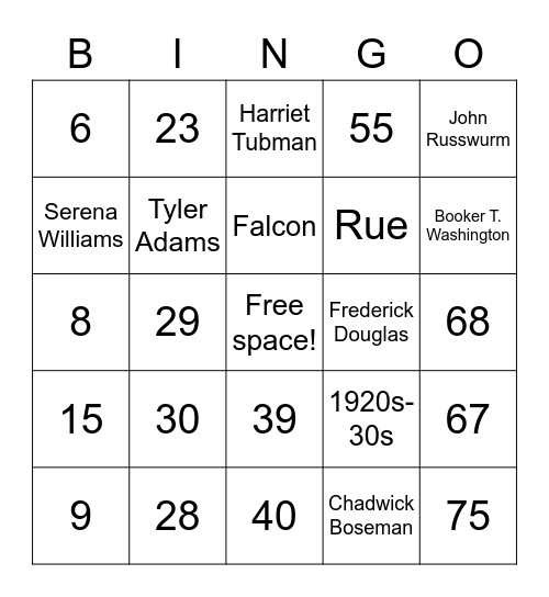Deerings Bsu Bingo Card
