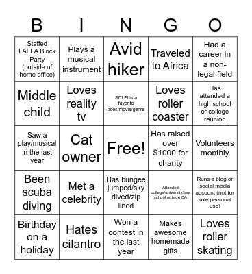 Bingo Card