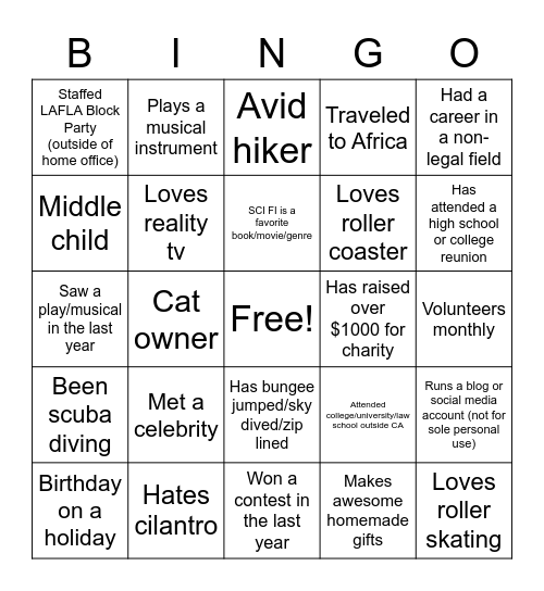 Bingo Card