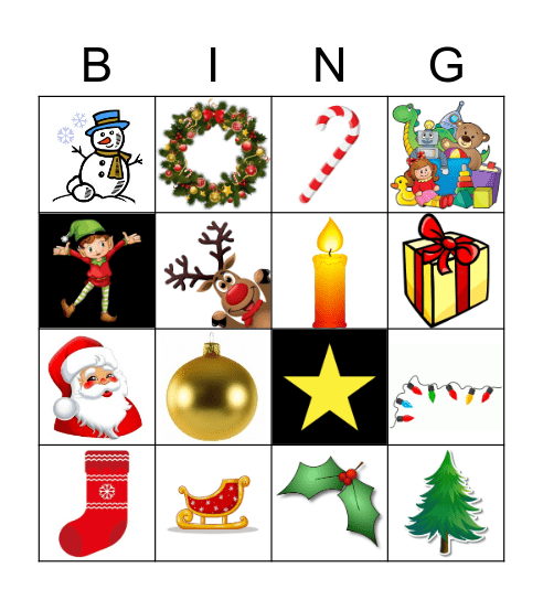 Bingo de Noël Bingo Card