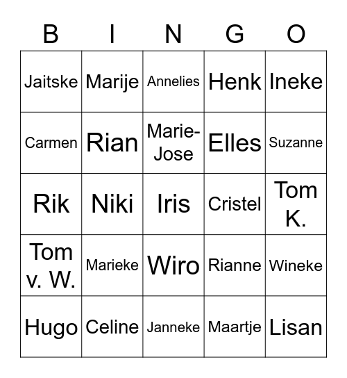 Piramide Bingo Card