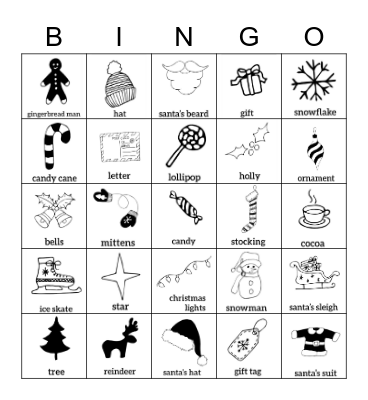 Christmas Bingo Card