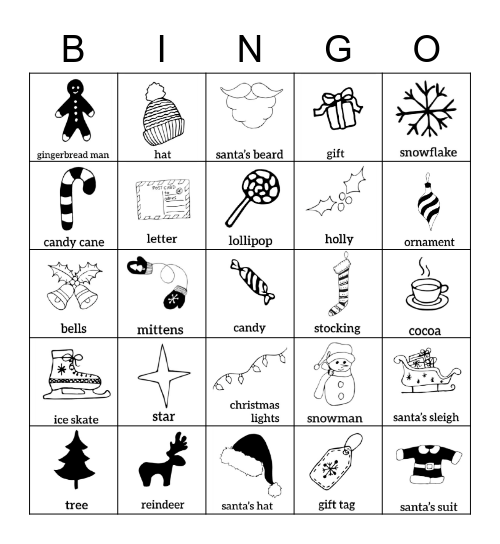 Christmas Bingo Card