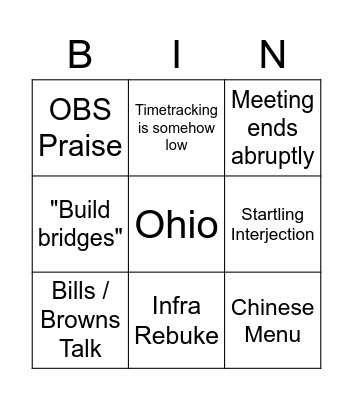 Morning Meeting Bingo 2 Bingo Card