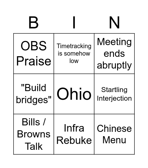 Morning Meeting Bingo 2 Bingo Card