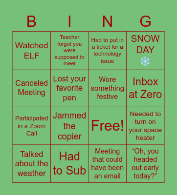 Kearsley Coaches Christmas Bingo Card