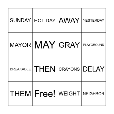 S&P 2 LIST 30 Bingo Card