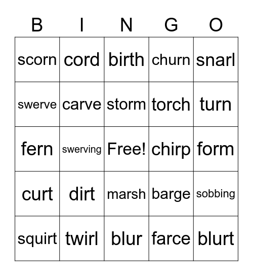 Wilson 8.1 BINGO Card