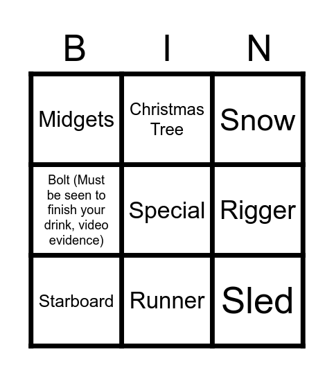 EUBC Christmas Bingo Card
