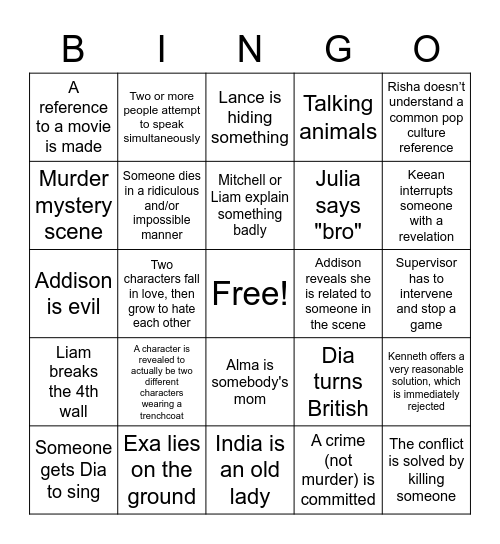 WIT Bingo Card