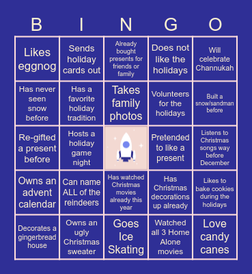 The Cosmos Holiday Bingo! Bingo Card