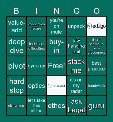 Corporate Lingo Bingo Card