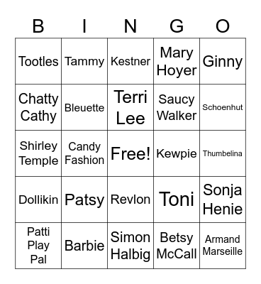 Dolly Bingo Card