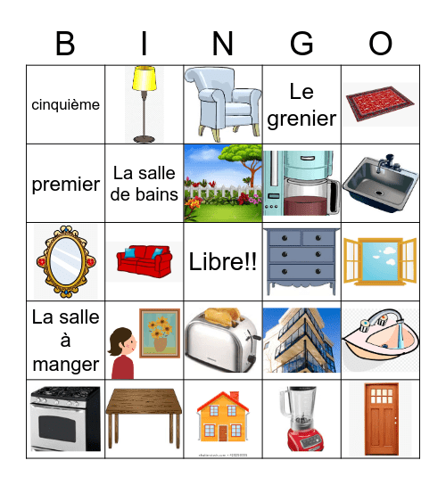 La Maison Bingo Card