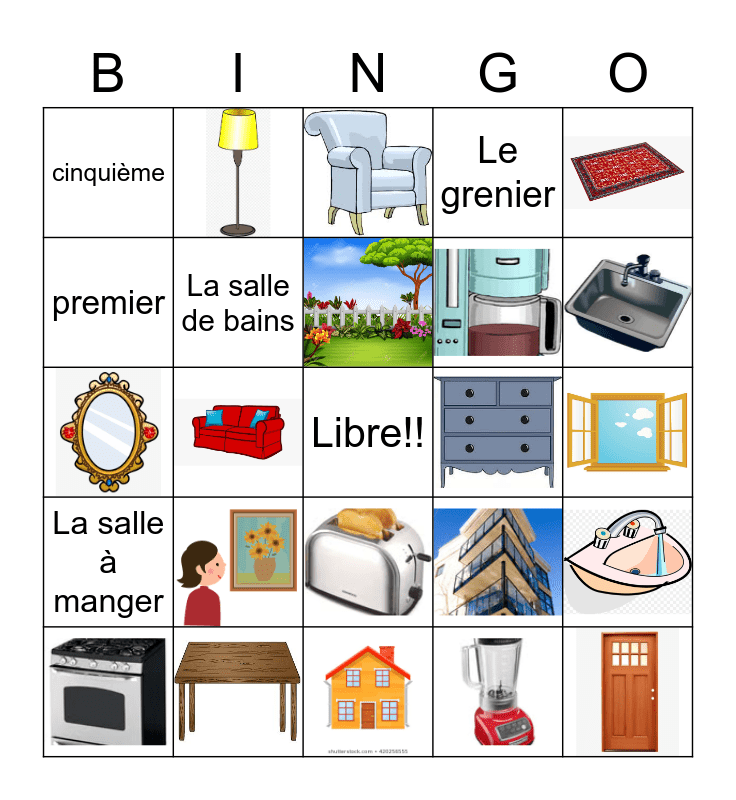 La Maison Bingo Card