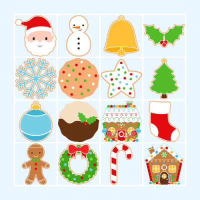 Holiday Cookies Scavenger Hunt! Bingo Card