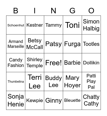 Dolly Bingo Card