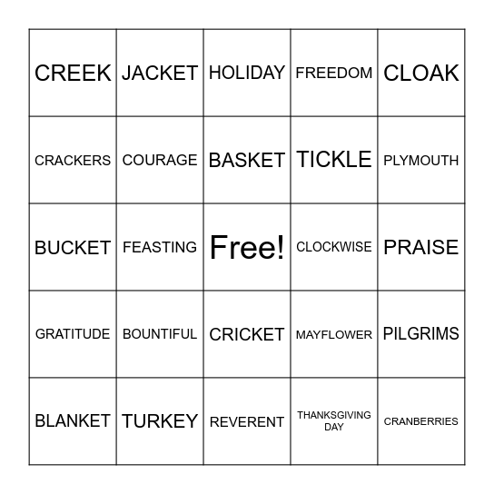 S&P 3 LIST 13 Bingo Card