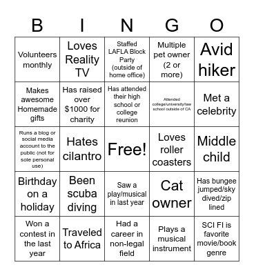 Bingo Card