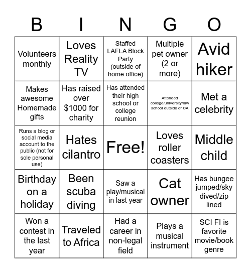 Bingo Card