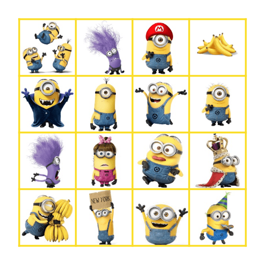 Minion BINGO Card