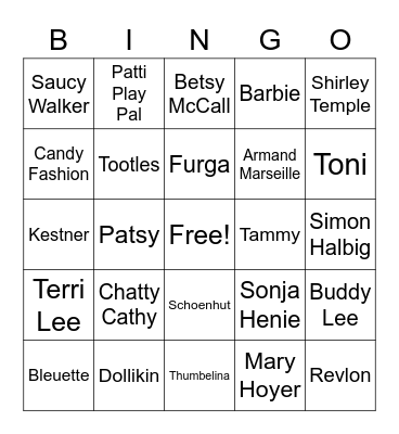 Dolly Bingo Card