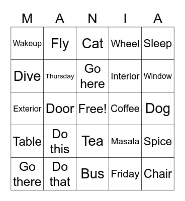 McCourt Bingo Card