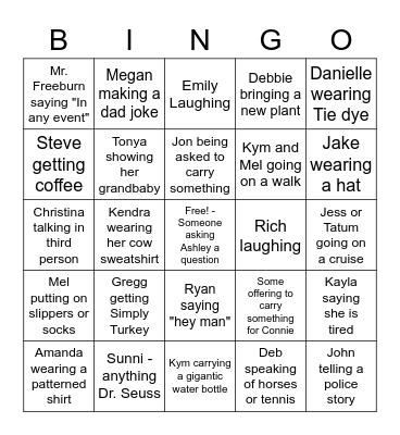 Freeburn Law Bingo Card